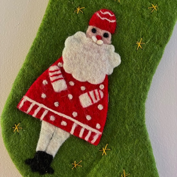 Felted Wool Christmas Stockings - Picture 2 of 10